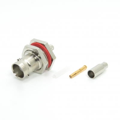 BNC Connector Bulkhead Crimp Jack for RG174 RG316
