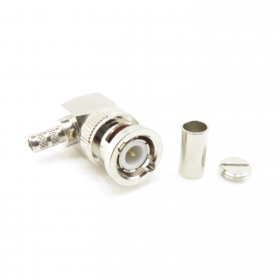 BNC Connector Right Angle Crimp Plug for RG58