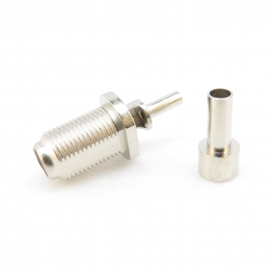 F Connector Bulkhead Crimp Jack for RG179