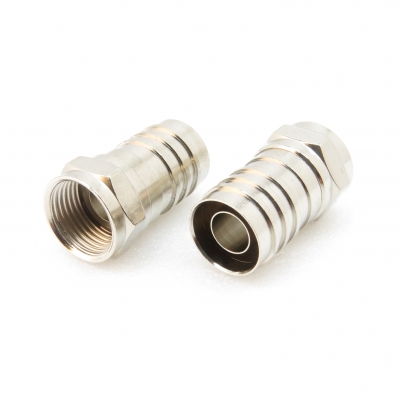 F Connector One Piece Crimp Plug for RG6
