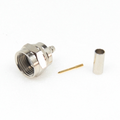 F Connector Crimp Plug for RG179