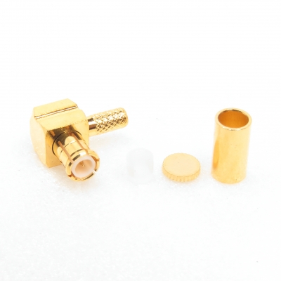 MCX Connector Right Angle Crimp Plug for RG178