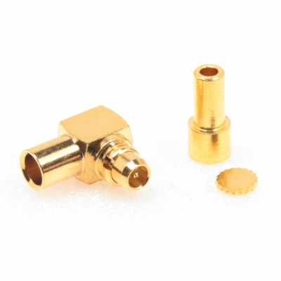 MMCX Connector Right Angle Crimp Plug for 1.37mm