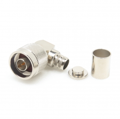 N Connector Right Angle Crimp Plug for LMR400