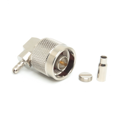 N Connector Right Angle Crimp Plug for RG316