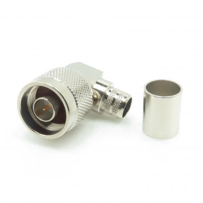 IP68 N Connector Right Angle Crimp Plug for LMR400