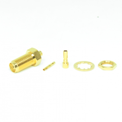 SMA Bulkhead Crimp Jack for 0.81mm Cable